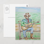 Cowboy Singer Postkarte (Vorne/Hinten)