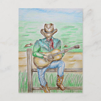 Cowboy Singer Postkarte