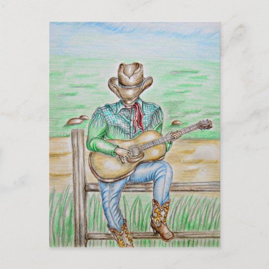 Cowboy Singer Postkarte (Vorderseite)