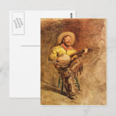 Cowboy Singing Postkarte (Vorne/Hinten)