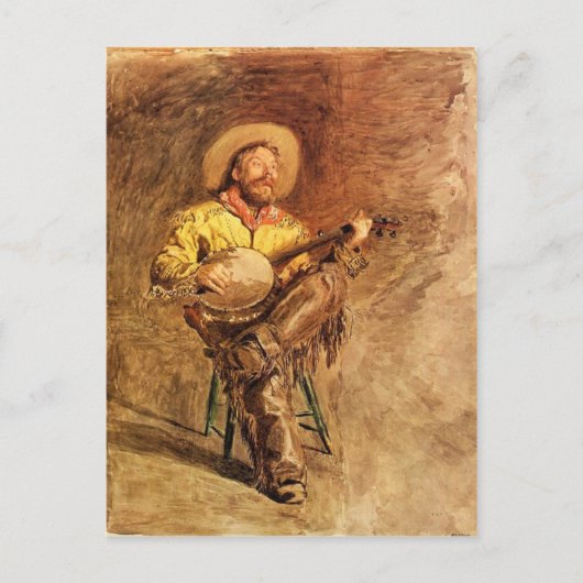 Cowboy Singing Postkarte (Vorderseite)