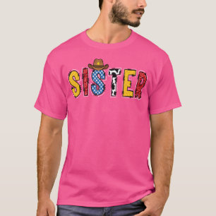 Cowboy Sister Western Rodeo Thema Geburtstagsparty T-Shirt