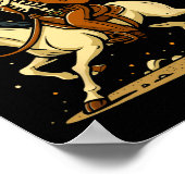 Cowboy Skeleton Dabbing Shirt Poster (Ecke)