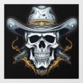 Cowboy Skeleton Fensteraufkleber (Blatt)