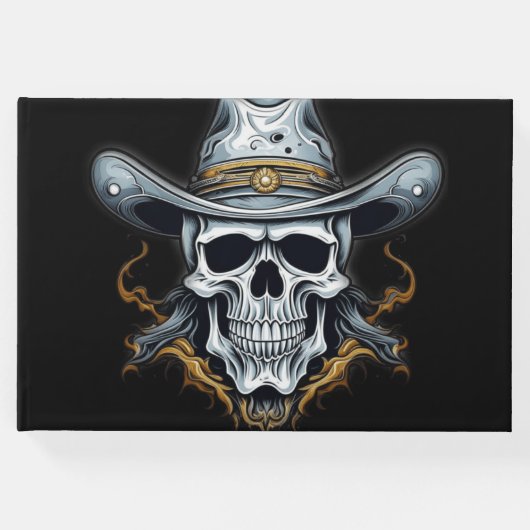 Cowboy Skeleton Gästebuch (Vorderseite)