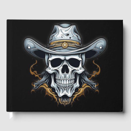 Cowboy Skeleton Gästebuch (Vorderseite)