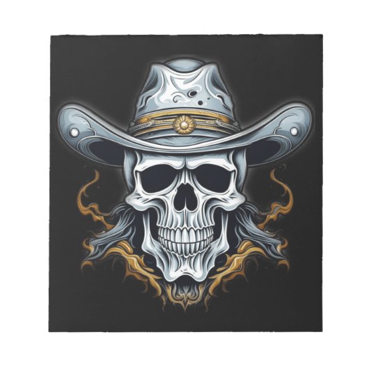 Cowboy Skeleton Notizblock (Vorderseite)