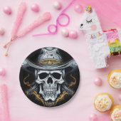 Cowboy Skeleton Pappteller (Party)