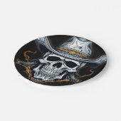 Cowboy Skeleton Pappteller (Schrägansicht)