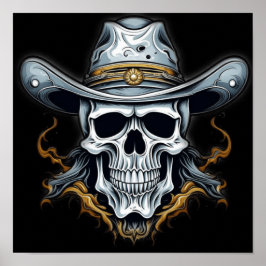Cowboy Skeleton Poster