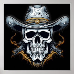 Cowboy Skeleton Poster