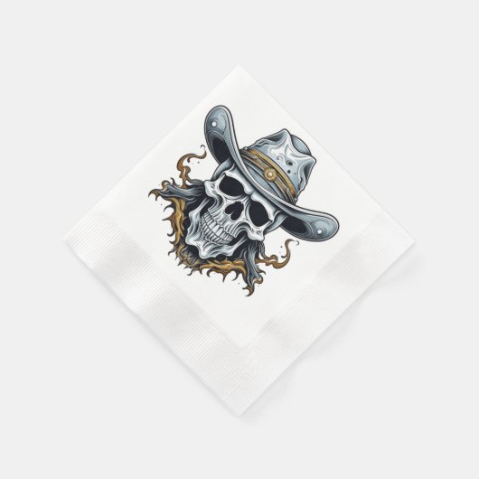 Cowboy Skeleton Serviette (Ecke)