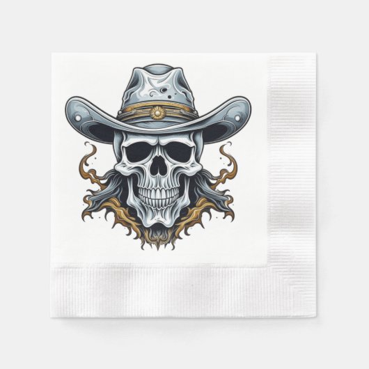 Cowboy Skeleton Serviette (Vorderseite)