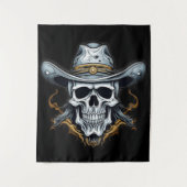 Cowboy Skeleton Wandteppich (Vorderseite)