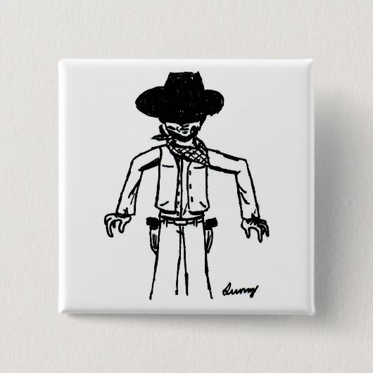Cowboy Sketch Button (Vorderseite)