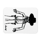 Cowboy Sketch Flexible Magnet (Horizontal)