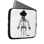 Cowboy Sketch Laptop Sleeve (Vorne Rechts)