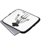 Cowboy Sketch Laptop Sleeve (Vorne Knopf)