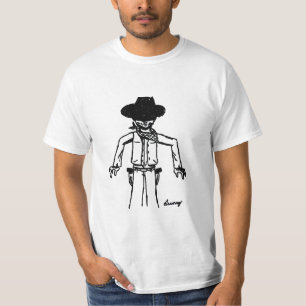 Cowboy Sketch Mens Value T - Shirt