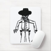 Cowboy Sketch Mousepad (Mit Mouse)