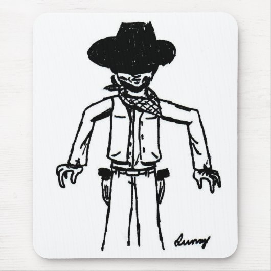 Cowboy Sketch Mousepad (Vorne)