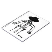 Cowboy-Sketch-Notebook Notizblock (Linke Seite)