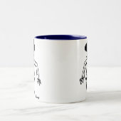 Cowboy Sketch-Tasse Zweifarbige Tasse (Mittel)