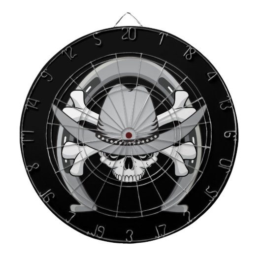Cowboy Skull Horseshoe Dartscheibe (vorne)