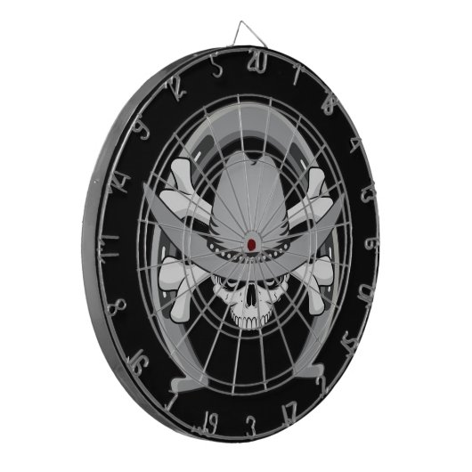 Cowboy Skull Horseshoe Dartscheibe (Vorderseite Links)