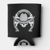 Cowboy Skull Horseshoe Dosenkühler (Vorderseite)