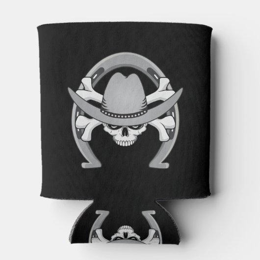 Cowboy Skull Horseshoe Dosenkühler (Rückseite)