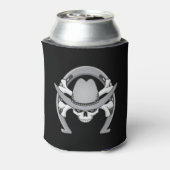 Cowboy Skull Horseshoe Dosenkühler (Kanne Rückseite)