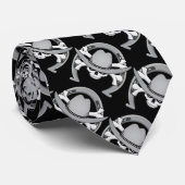 Cowboy Skull Horseshoe Krawatte (Gerollt)