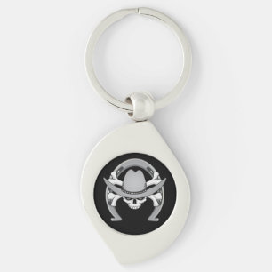Cowboy Skull Horseshoe Schlüsselanhänger