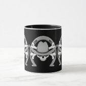 Cowboy Skull Horseshoe Tasse (Zentrum)