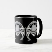 Cowboy Skull Horseshoe Tasse (VorderseiteRechts)