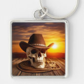 Cowboy Skull mit Lasso Schlüsselanhänger (Vorne)