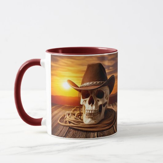 Cowboy Skull mit Lasso Tasse (Links)
