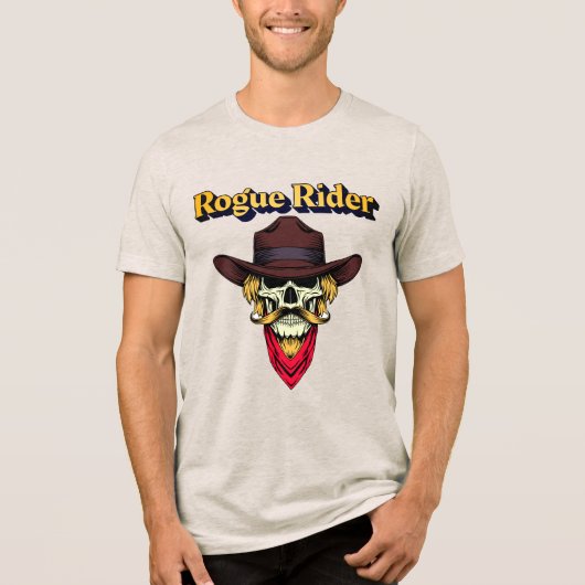 Cowboy Skull Tri-Blend Shirt (Vorderseite)