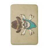 Cowboy Skull und Crossbones Badematte (Vorderseite Vertikal)