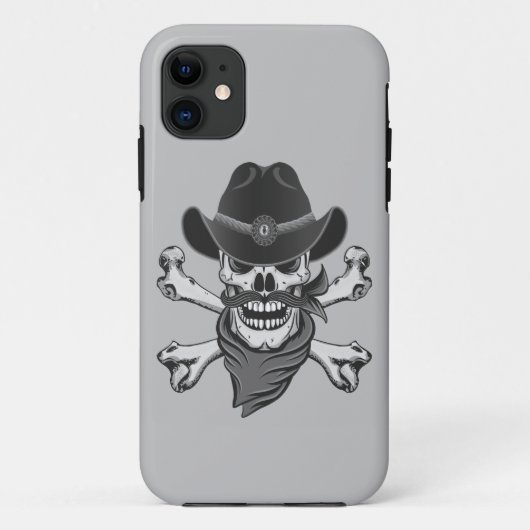 Cowboy Skull und Crossbones Case-Mate iPhone Hülle (Rückseite)