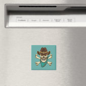 Cowboy Skull und Crossbones Magnet (In Situ (Geschirrspüler))