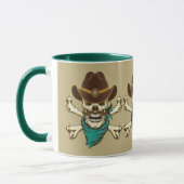 Cowboy Skull und Crossbones Tasse (Links)