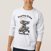 Cowboy Sloth Wrangler Sweats - Relaxed Lifestyle Sweatshirt (Vorderseite)