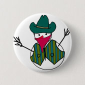 Cowboy Snowman Bandit Button (Vorderseite)