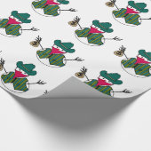Cowboy Snowman Bandito mit Geldtasche Geschenkpapier (Ecke)