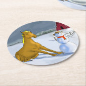 Cowboy Snowman & Horse Paper Untersetzer (Angewinkelt)