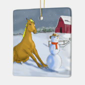 Cowboy Snowman & Horse Weihnachtsschmuck (Links)