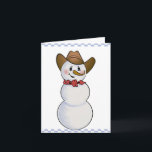 Cowboy Snowman mit Red Bandana Feiertagskarte<br><div class="desc">Ich spielte mit meinem Cowboy Snowman,  um diese neue Edition mit einem roten Bandana,  einer kontrollierten Grenze und einem niedlichen blauen Vogel zu kreieren</div>