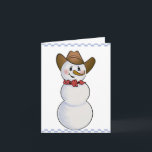 Cowboy Snowman mit Red Bandana Feiertagskarte<br><div class="desc">Ich spielte mit meinem Cowboy Snowman,  um diese neue Edition mit einem roten Bandana,  einer kontrollierten Grenze und einem niedlichen blauen Vogel zu kreieren</div>